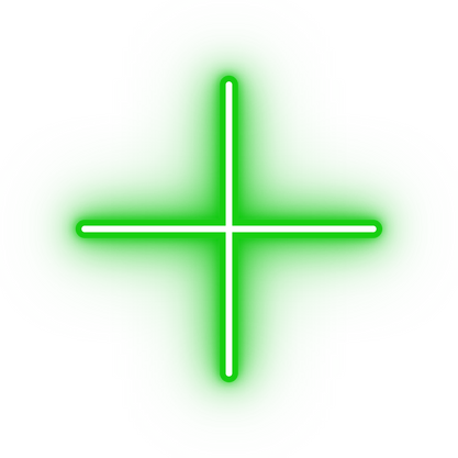 Neon green plus cross icon